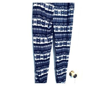 Gray/blue PJ top and bottom